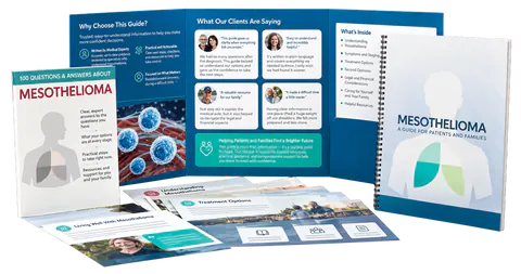 Free mesothelioma care package: a guide for patients and families, a 100 questions and answers book, and information sheets